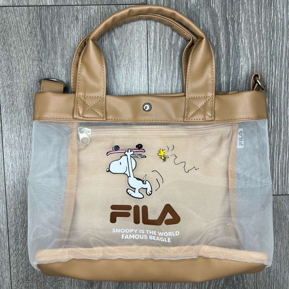 FILA Snoopy Mesh Two-Way Shoulder Bag & Hand Bag